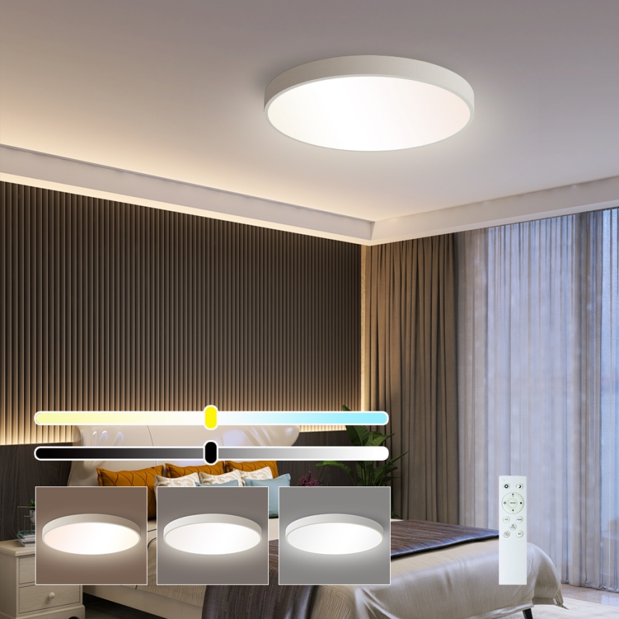 Brilagi - LED Stmievateľné stropné svietidlo POOL SMART LED/48W/230V 40 cm 3000-6000K Wi-Fi Tuya + diaľkové ovládanie biela