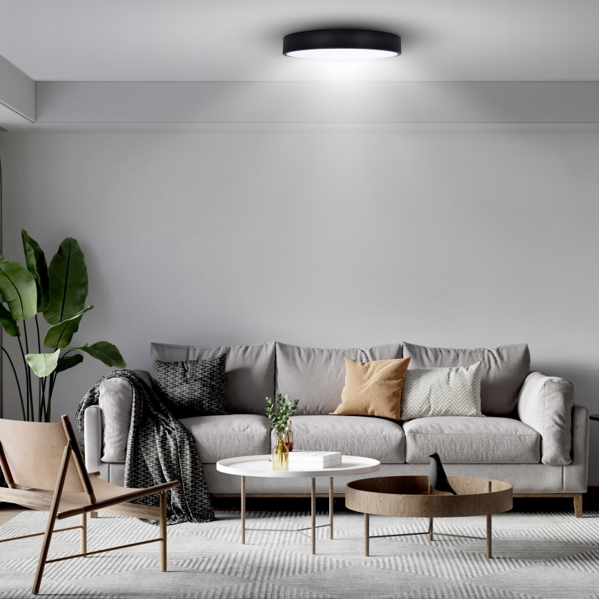 Brilagi - Stmievateľné LED stropné svietidlo POOL SMART LED/48W/230V 40 cm 3000-6000K Wi-Fi Tuya + diaľkové ovládanie čierna