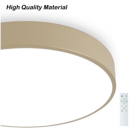 Brilagi - LED Stmievateľné stropné svietidlo POOL SMART LED/48W/230V 3000-6000K pr. 40 cm Wi-Fi Tuya béžová + diaľkové ovládanie