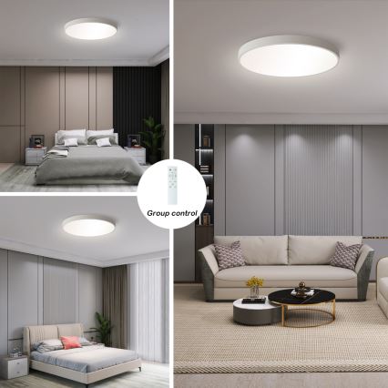 Brilagi - stmievateľné LED stropné svietidlo POOL SMART LED/60W/230V 50 cm 3000-6000K Wi-Fi Tuya + diaľkové ovládanie biela