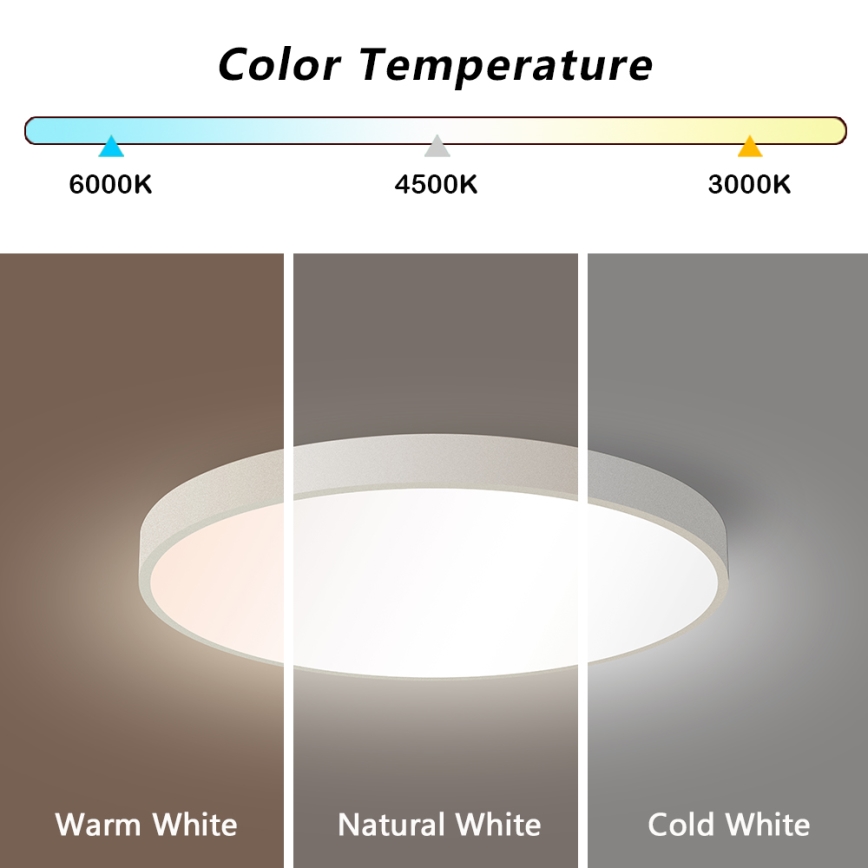 Brilagi - stmievateľné LED stropné svietidlo POOL SMART LED/60W/230V 50 cm 3000-6000K Wi-Fi Tuya + diaľkové ovládanie biela