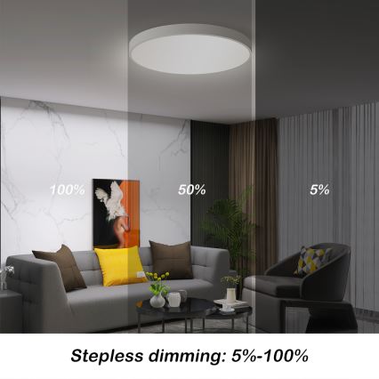 Brilagi - stmievateľné LED stropné svietidlo POOL SMART LED/60W/230V 50 cm 3000-6000K Wi-Fi Tuya + diaľkové ovládanie biela