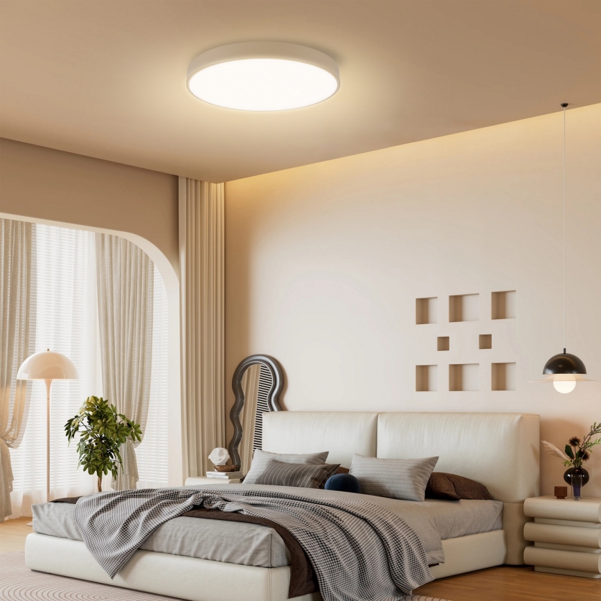 Brilagi - LED stmievateľné stropné svietidlo POOL SMART LED/60W/230V 3000-6000K priemer 50 cm Wi-Fi Tuya béžové + diaľkové ovládanie