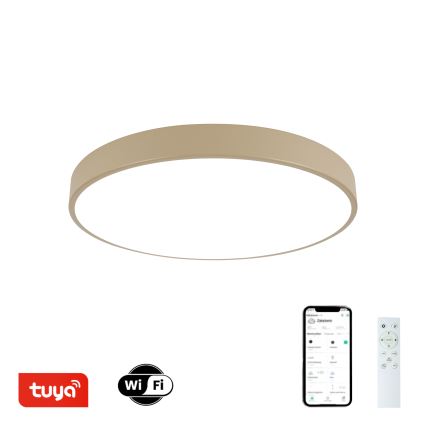 Brilagi - LED stmievateľné stropné svietidlo POOL SMART LED/60W/230V 3000-6000K priemer 50 cm Wi-Fi Tuya béžové + diaľkové ovládanie