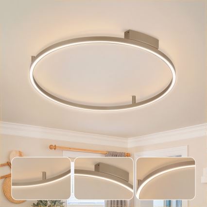 Brilagi - stmievateľné LED stropné svietidlo PORTOFINO LED/60W/230V 3000-6000K priemer 80 cm béžová + diaľkové ovládanie