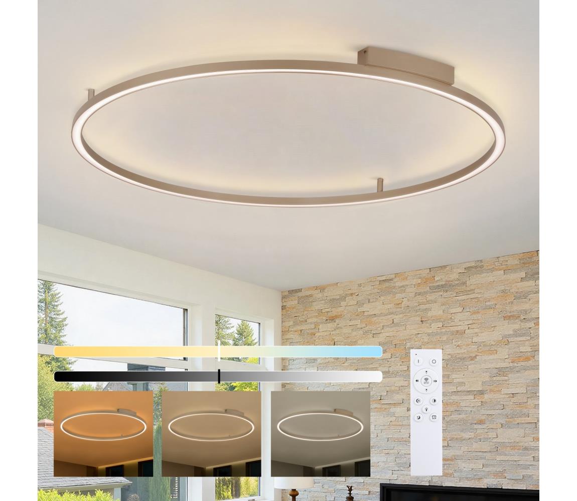Brilagi - LED stmievateľné svietidlo PORTOFINO LED/85W/230V pr. 120 cm béžové + s diaľkovým ovládačom BRI919
