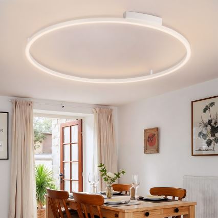 Brilagi - LED Stmievateľné stropné svietidlo PORTOFINO LED/85W/230V 3000-6000K pr. 120 cm biela + diaľkové ovládanie
