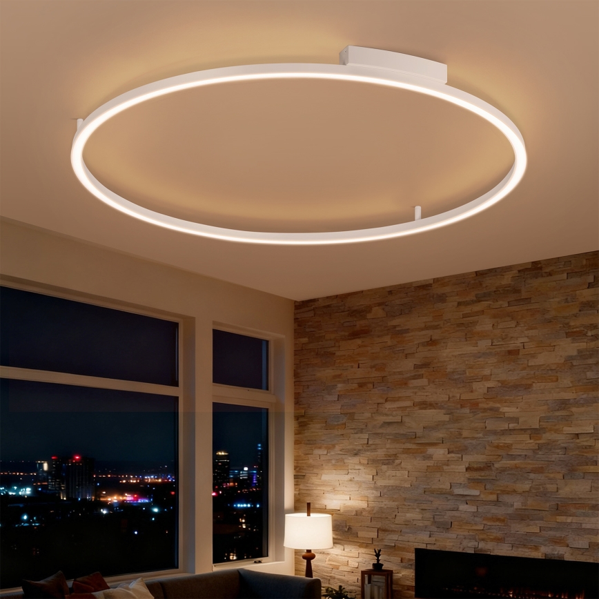 Brilagi - LED stmievateľné stropné svietidlo PORTOFINO LED/85W/230V 3000-6000K pr. 120 cm biela + diaľkové ovládanie