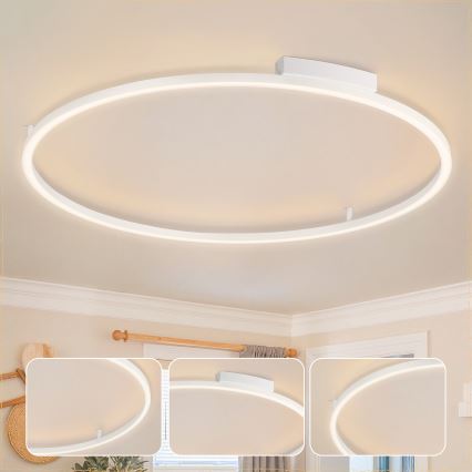 Brilagi - LED stmievateľné stropné svietidlo PORTOFINO LED/85W/230V 3000-6000K pr. 120 cm biela + diaľkové ovládanie