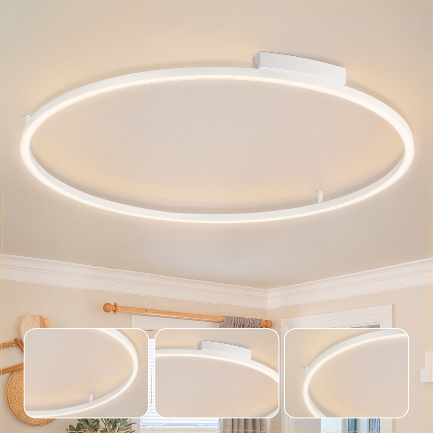 Brilagi - LED stmievateľné stropné svietidlo PORTOFINO LED/85W/230V 3000-6000K pr. 120 cm biela + diaľkové ovládanie