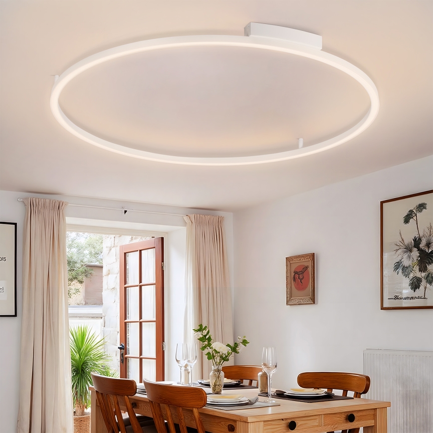 Brilagi - LED stmievateľné stropné svietidlo PORTOFINO LED/85W/230V 3000-6000K pr. 120 cm biela + diaľkové ovládanie