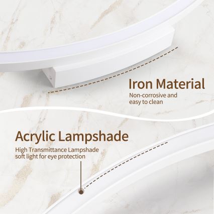 Brilagi - LED stmievateľné stropné svietidlo PORTOFINO LED/85W/230V 3000-6000K pr. 120 cm biela + diaľkové ovládanie