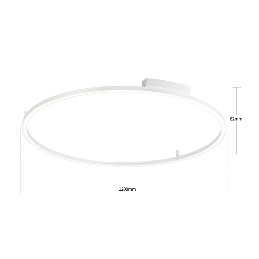 Brilagi - LED stmievateľné stropné svietidlo PORTOFINO LED/85W/230V 3000-6000K pr. 120 cm biela + diaľkové ovládanie