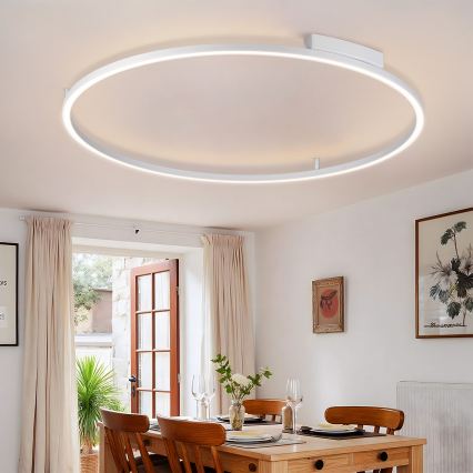 Brilagi - LED stmievateľné stropné svietidlo PORTOFINO LED/85W/230V 3000-6000K pr. 120 cm strieborné + diaľkové ovládanie