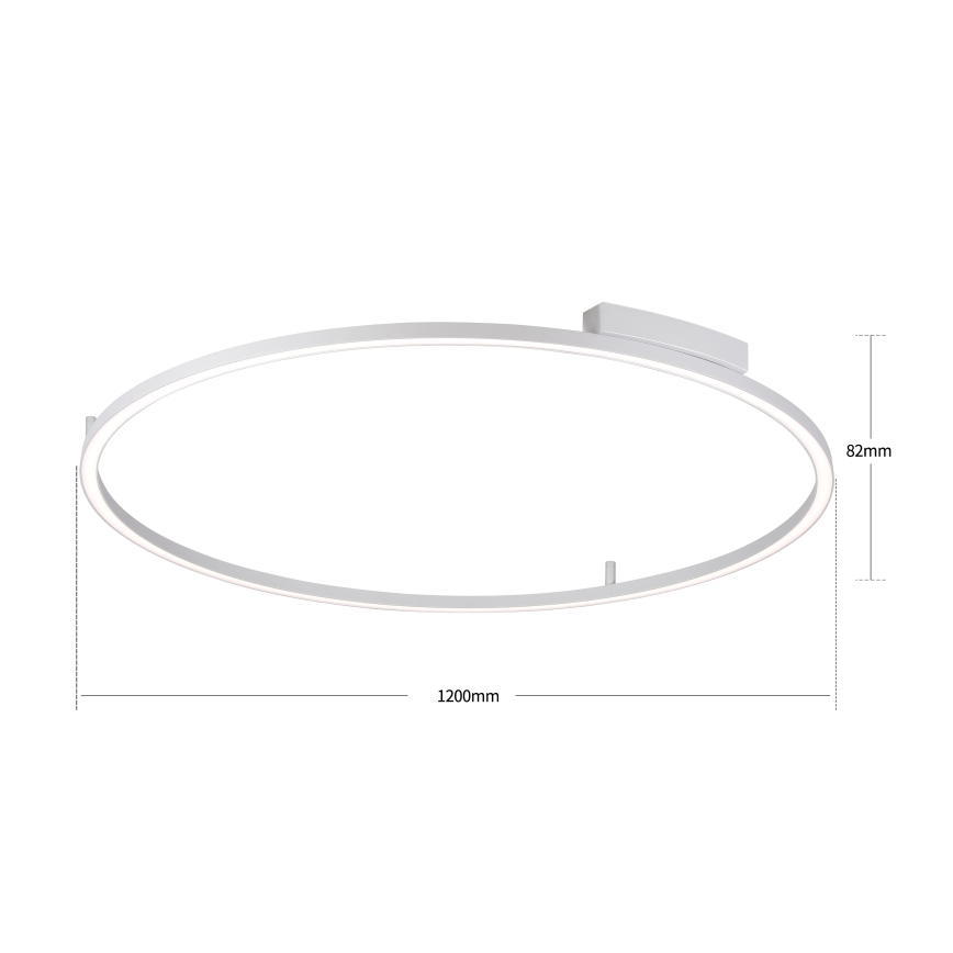 Brilagi - LED stmievateľné stropné svietidlo PORTOFINO LED/85W/230V 3000-6000K pr. 120 cm strieborné + diaľkové ovládanie