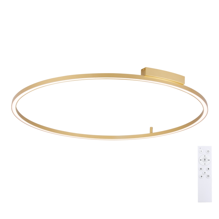 Brilagi - LED stmievateľné stropné svietidlo PORTOFINO LED/85W/230V 3000-6000K priemer 120 cm zlaté + diaľkové ovládanie
