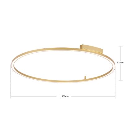 Brilagi - LED stmievateľné stropné svietidlo PORTOFINO LED/85W/230V 3000-6000K priemer 120 cm zlaté + diaľkové ovládanie