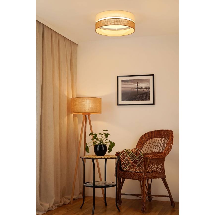 Brilagi - LED Stmievateľné stropné svietidlo ROYAL YUTE LED/24W/230V pr. 45 cm 3000/4000/6500K béžová/krémová  + diaľkové ovládanie