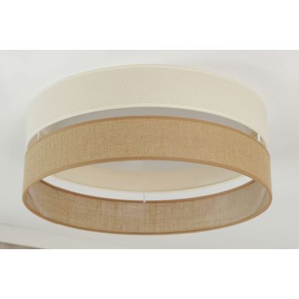 Brilagi - LED Stmievateľné stropné svietidlo ROYAL YUTE LED/24W/230V pr. 45 cm 3000/4000/6500K béžová/krémová  + diaľkové ovládanie
