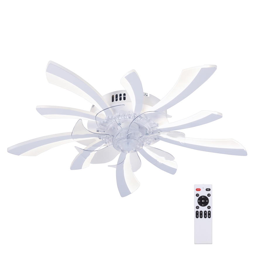 Brilagi - LED stropné svietidlo s ventilátorom stmievateľné LED/50W/230V 3000-6500K biela + diaľkové ovládanie