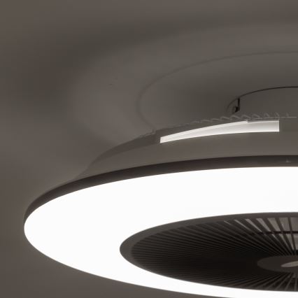 Brilagi - LED Stmievateľné svietidlo s ventilátorom AURA LED/38W/230V 3000-6000K čierna + diaľkové ovládanie