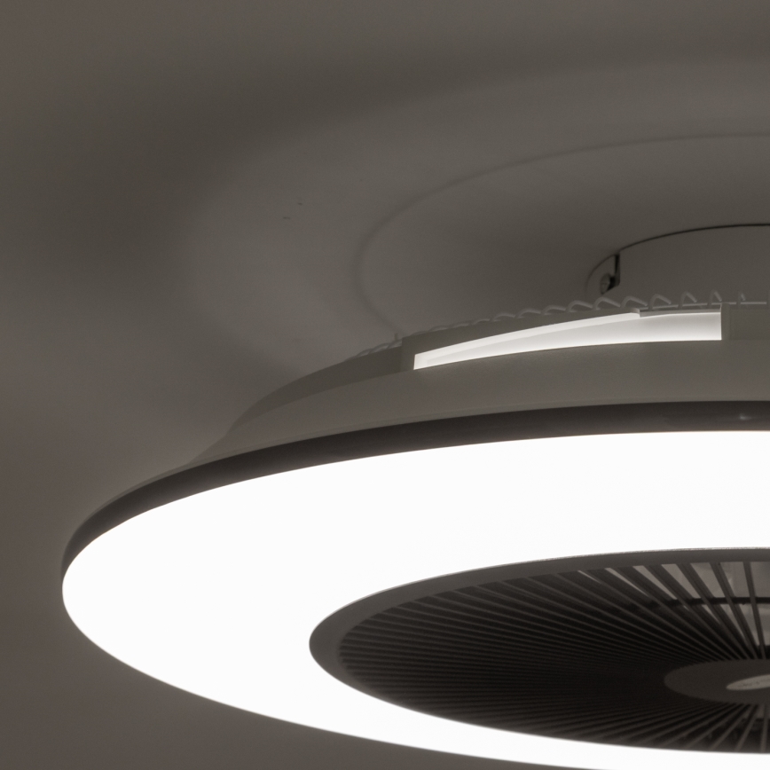 Brilagi - LED Stmievateľné svietidlo s ventilátorom AURA LED/38W/230V 3000-6000K čierna + diaľkové ovládanie