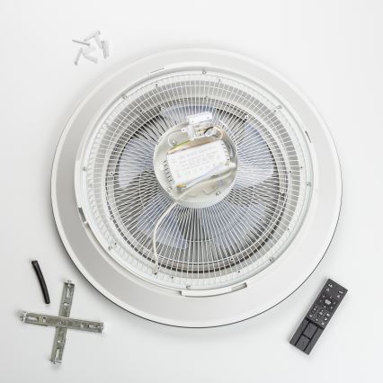 Brilagi - LED Stmievateľné svietidlo s ventilátorom AURA LED/38W/230V 3000-6000K čierna + diaľkové ovládanie