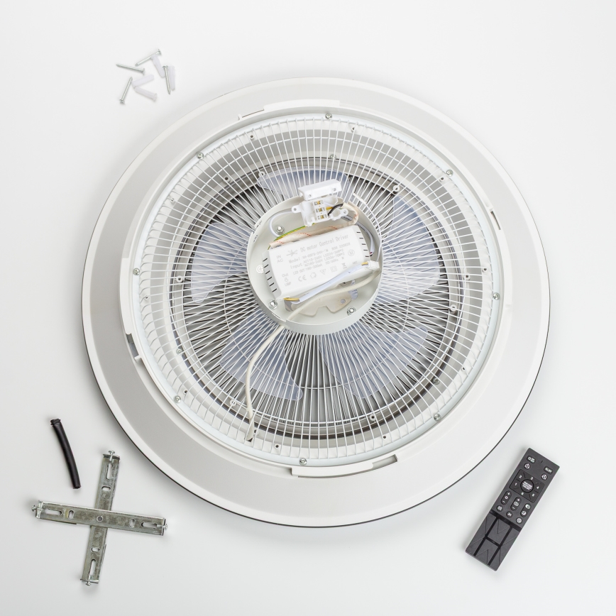 Brilagi - LED Stmievateľné svietidlo s ventilátorom AURA LED/38W/230V 3000-6000K čierna + diaľkové ovládanie
