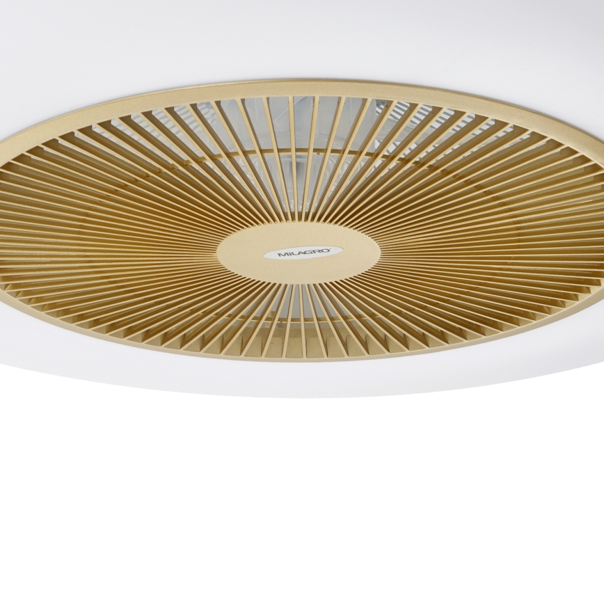 Brilagi - LED Stmievateľné svietidlo s ventilátorom AURA LED/38W/230V 3000-6000K zlatá + diaľkové ovládanie