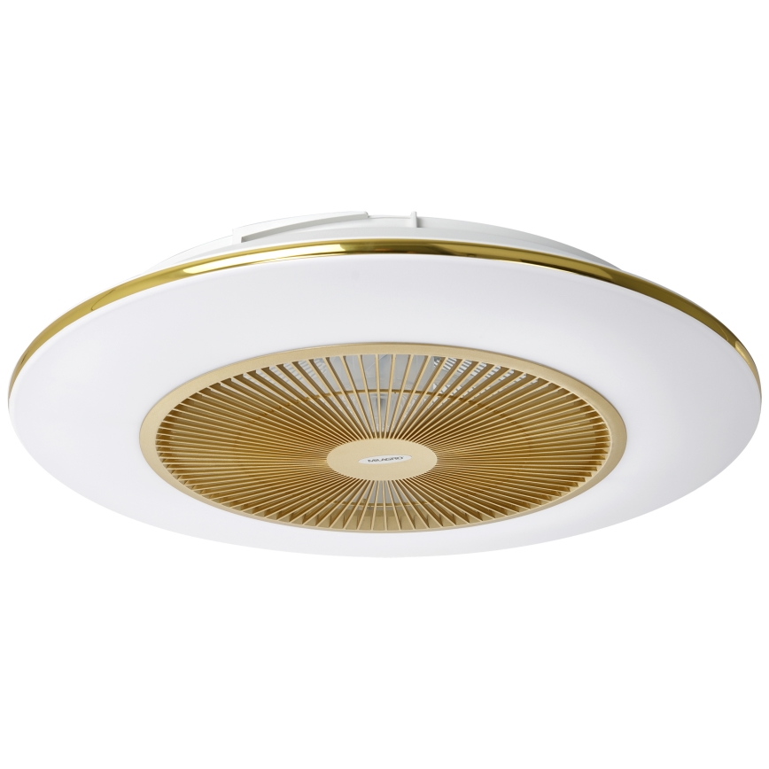 Brilagi - LED Stmievateľné svietidlo s ventilátorom AURA LED/38W/230V 3000-6000K zlatá + diaľkové ovládanie
