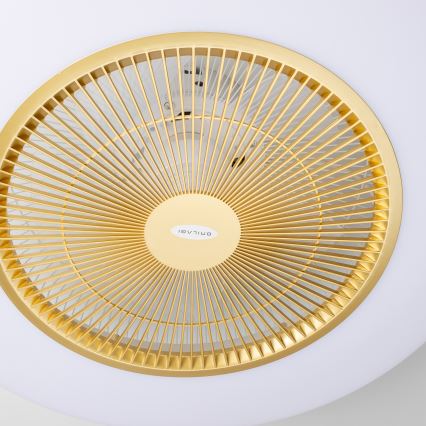 Brilagi - LED Stmievateľné svietidlo s ventilátorom AURA LED/38W/230V 3000-6000K zlatá + diaľkové ovládanie