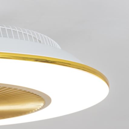 Brilagi - LED Stmievateľné svietidlo s ventilátorom AURA LED/38W/230V 3000-6000K zlatá + diaľkové ovládanie