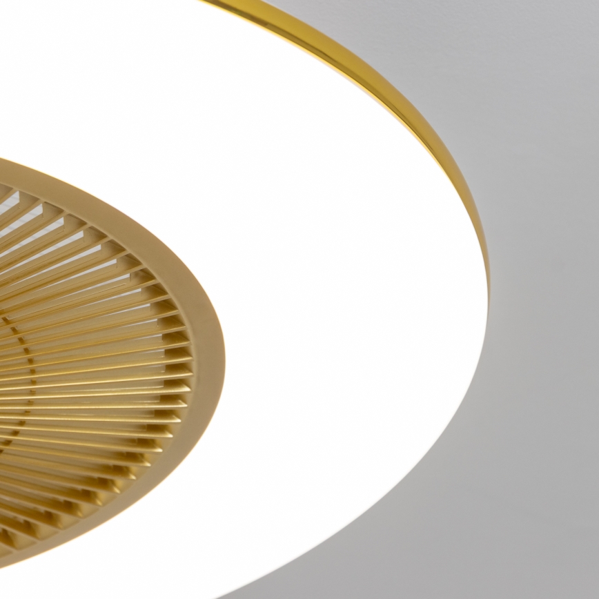 Brilagi - LED Stmievateľné svietidlo s ventilátorom AURA LED/38W/230V 3000-6000K zlatá + diaľkové ovládanie