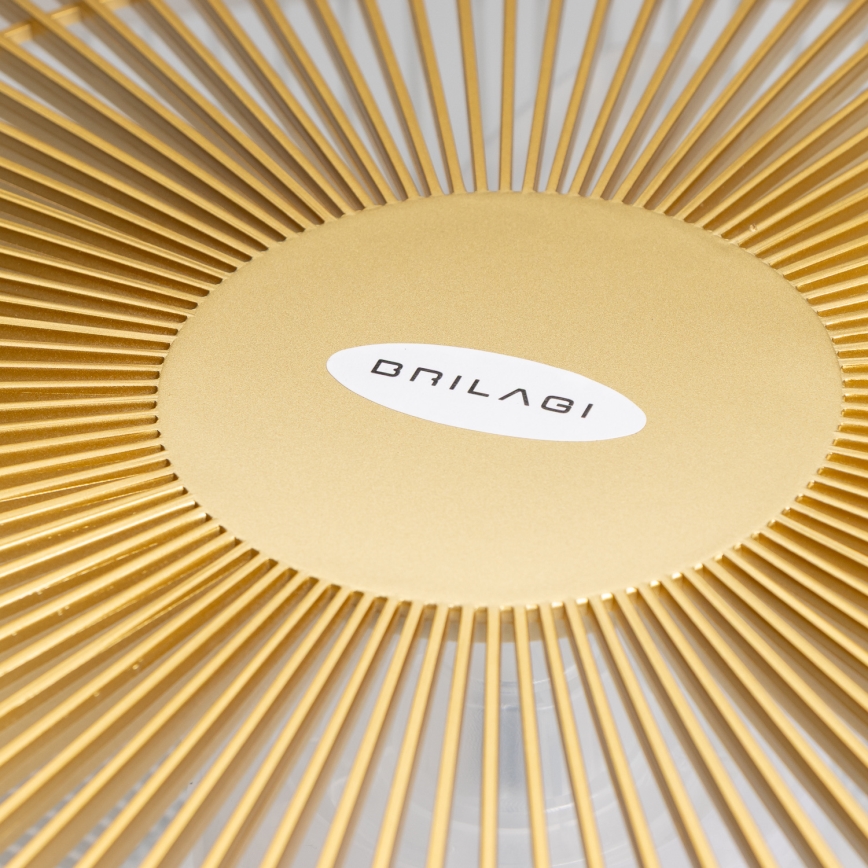 Brilagi - LED Stmievateľné svietidlo s ventilátorom AURA LED/38W/230V 3000-6000K zlatá + diaľkové ovládanie