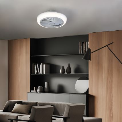 Brilagi - LED stmievateľné stropné svietidlo s ventilátorom LED/30W/230V 3000-6500K biela + diaľkové ovládanie