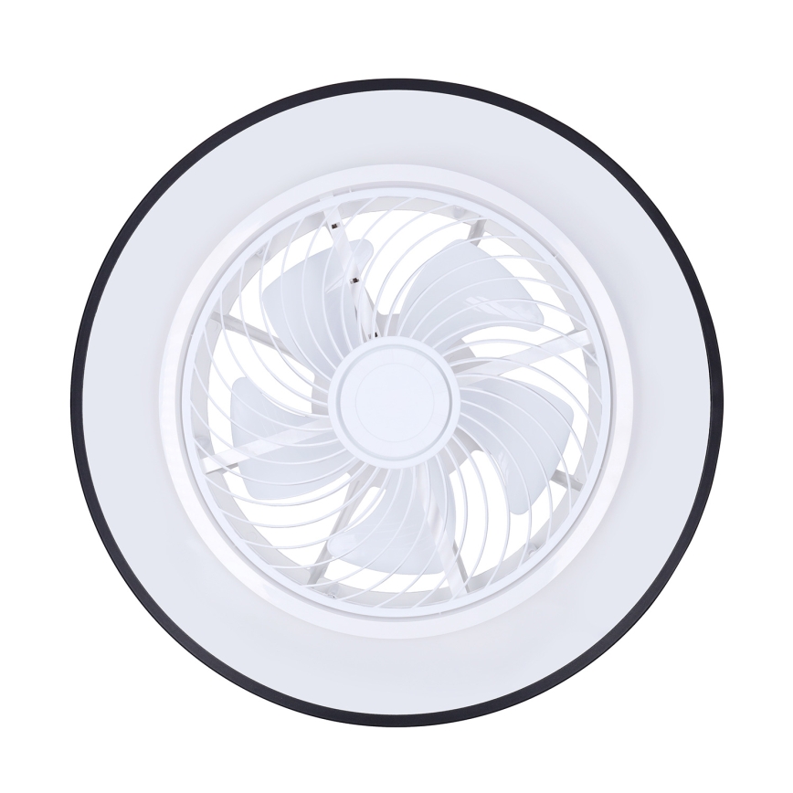 Brilagi - LED Stmievateľné stropné svietidlo s ventilátorom LED/30W/230V 3000-6500K pr. 50 cm čierna + diaľkové ovládanie
