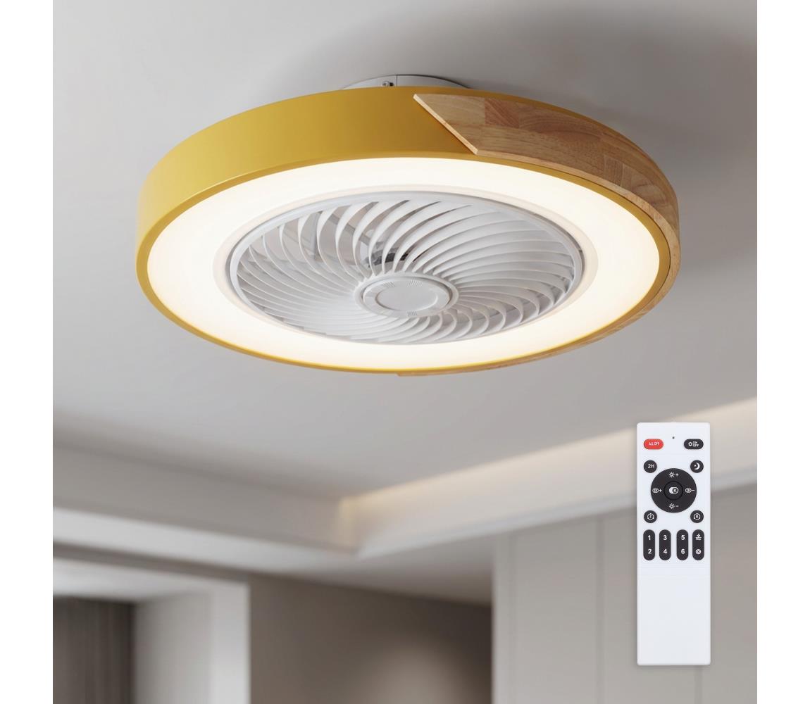 Brilagi - LED stmievateľné svietidlo s látorom LED/38W/230V 50 cm zlatá/dub + diaľkové ovládanie WF-OSD-040-GLD