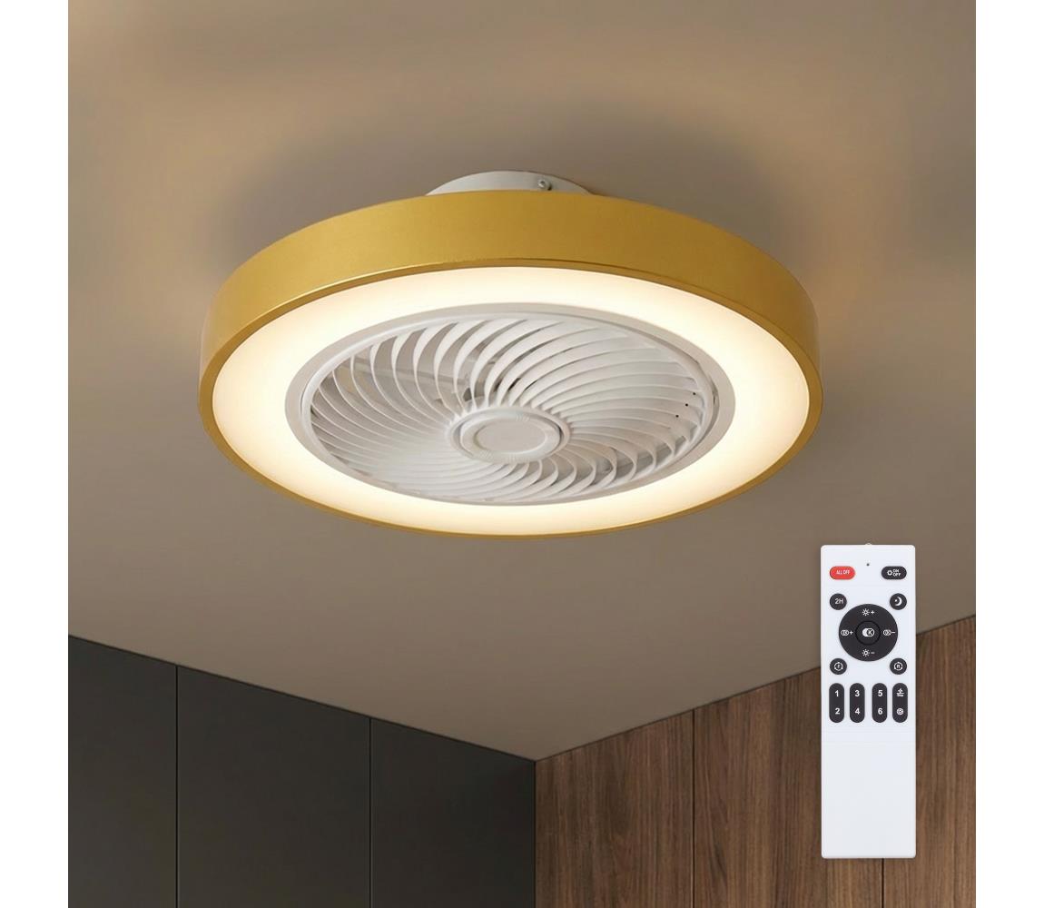 Brilagi - LED stmievateľné svietidlo s látorom LED/38W/230V pr. 50 cm zlaté + diaľkové ovládanie WF-OSD-044-GLD