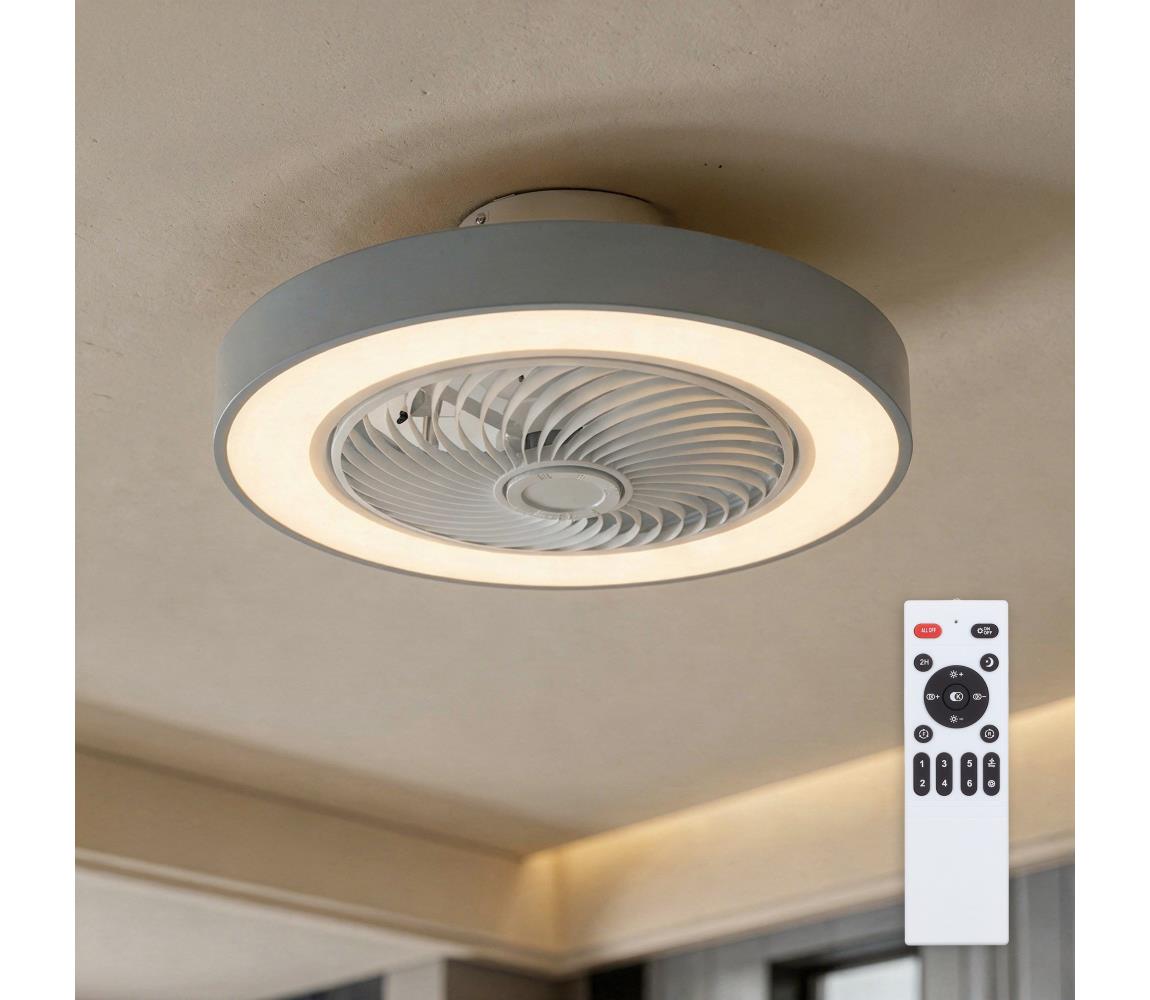 Brilagi - LED stmievateľné svietidlo s látorom LED/38W/230V, priemer 50 cm, sivé + diaľkový ovládač WF-OSD-044-GR