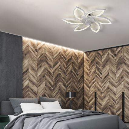 Brilagi - LED stropné svietidlo s ventilátorom stmievateľné LED/50W/230V 3000-6500K biela + diaľkové ovládanie