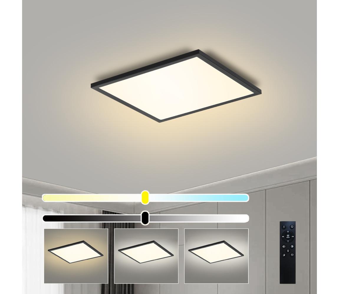 Brilagi - LED stmievateľné svietidlo SLIMFRAME LED/25W/230V 30x30 cm čierne + diaľkové ovládanie BRI169