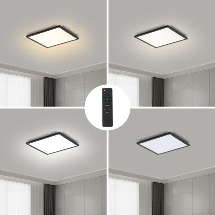 Brilagi - LED stmievateľné stropné svietidlo SLIMFRAME LED/25W/230V 30x30 cm 3000-6000K čierne + diaľkové ovládanie