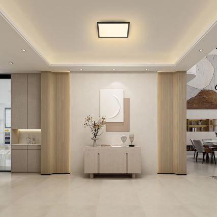 Brilagi - LED stmievateľné stropné svietidlo SLIMFRAME LED/25W/230V 30x30 cm 3000-6000K čierne + diaľkové ovládanie