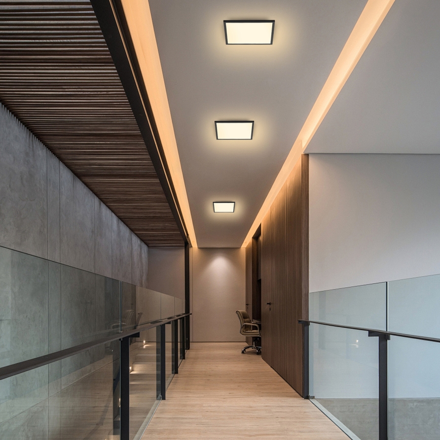 Brilagi - LED stmievateľné stropné svietidlo SLIMFRAME LED/25W/230V 30x30 cm 3000-6000K čierne + diaľkové ovládanie