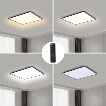 Brilagi - LED stmievateľné stropné svietidlo SLIMFRAME LED/36W/230V 45x45 cm 3000-6000K čierne + diaľkové ovládanie