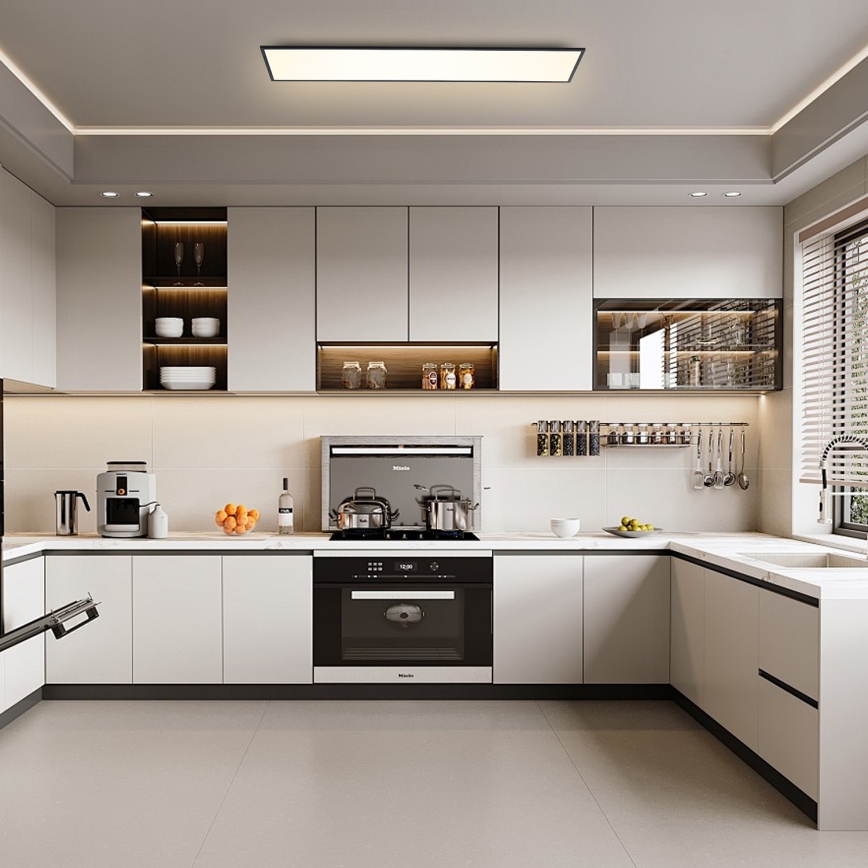 Brilagi - LED stmievateľné stropné svietidlo SLIMFRAME LED/58W/230V 120x30 cm 3000-6000K čierne + diaľkové ovládanie