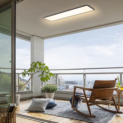 Brilagi - LED stmievateľné stropné svietidlo SLIMFRAME LED/58W/230V 120x30 cm 3000-6000K čierne + diaľkové ovládanie