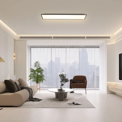 Brilagi - LED stmievateľné stropné svietidlo SLIMFRAME LED/58W/230V 120x30 cm 3000-6000K čierne + diaľkové ovládanie