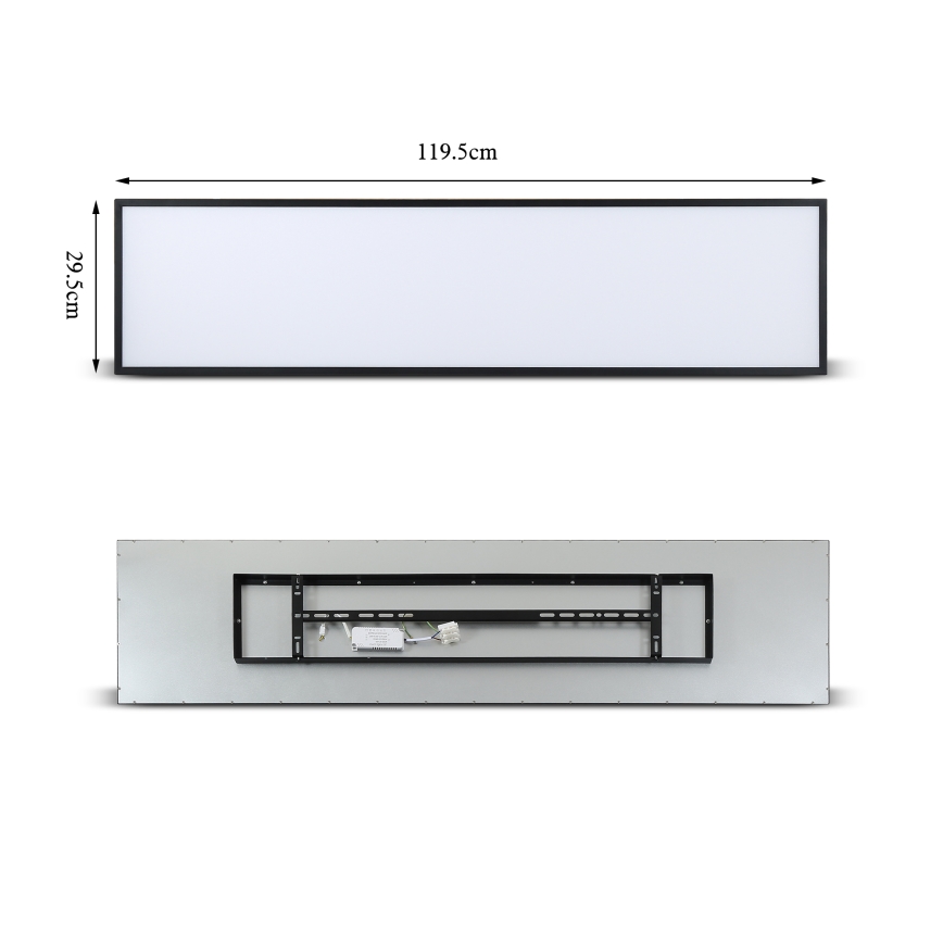 Brilagi - LED stmievateľné stropné svietidlo SLIMFRAME LED/58W/230V 120x30 cm 3000-6000K čierne + diaľkové ovládanie