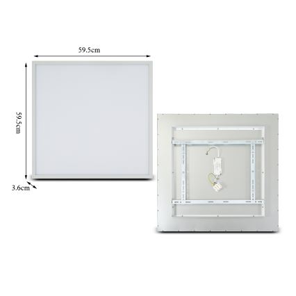 Brilagi - LED Stmievateľné stropné svietidlo SLIMFRAME LED/58W/230V 60x60 cm 3000-6000K biela + diaľkové ovládanie